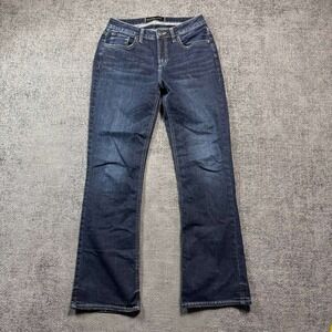 Silver Jeans Authentic Curvy High Bootcut Womens 8x30 Dark Wash Indigo Denim